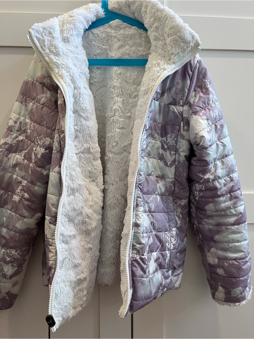 The North Face Reversible Mossbud Swirl Girls' Jacket Size L (14/16) - Picture 9 of 16